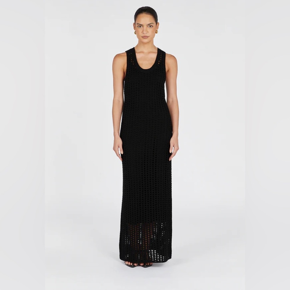 DISSH Hunter Black Crochet Maxi Dress / Coverup